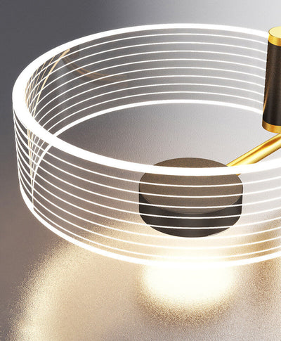 Nordic Light Creative Ring Long Line LED-Pendelleuchte