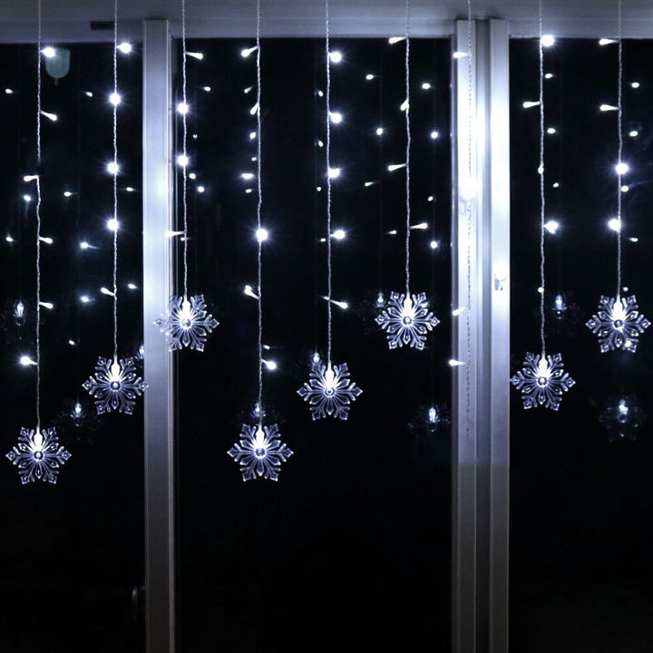 Snowflake Remote Control Ice Strip Light Blinking LED Decorative String Lights