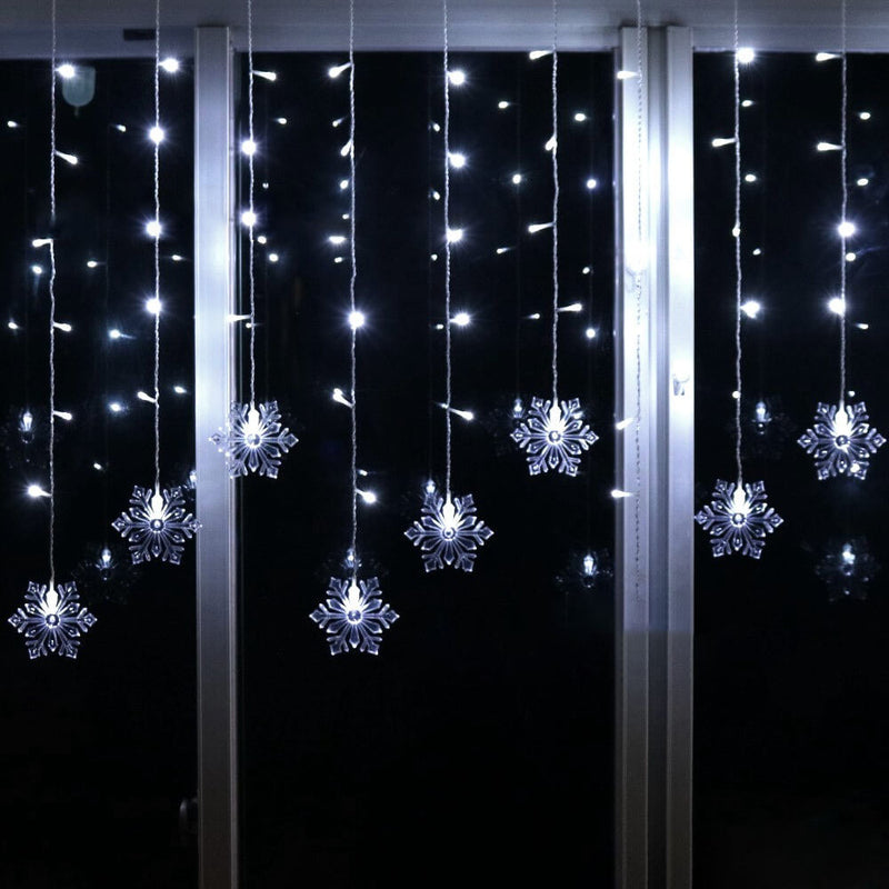 Télécommande flocon de neige guirlande lumineuse à LED clignotante décorative 