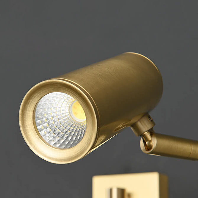 Nordic Luxury Copper Rotatable Eye Protection Reading LED Wall Sconce Lamp