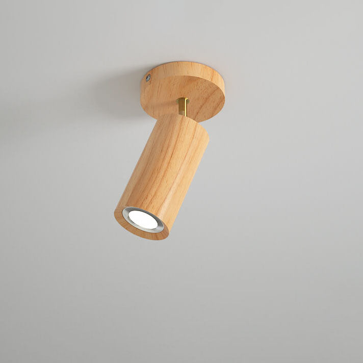 Simple Log Spotlight Track LED Semi-Flush Mount Ceiling Light