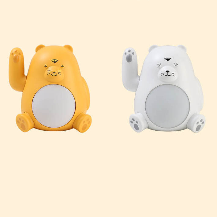 Lampe de nuit moderne créative en silicone LED USB rechargeable en forme de tigre 
