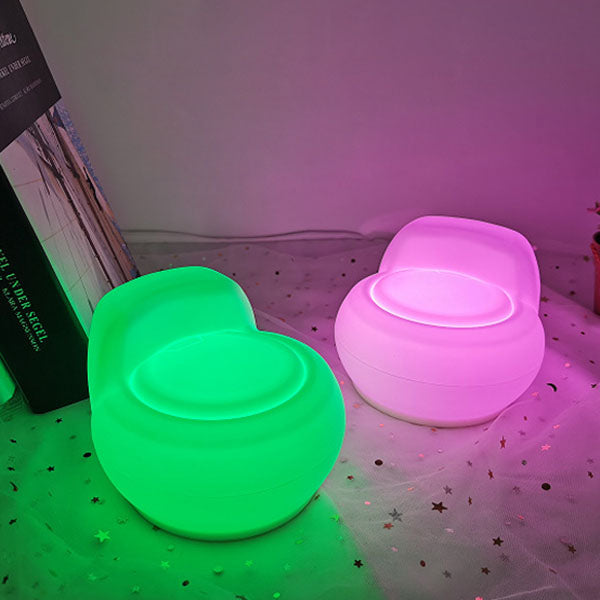 Lámpara de Mesa LED de Noche con Forma de Sofá de Silicona Creativa 