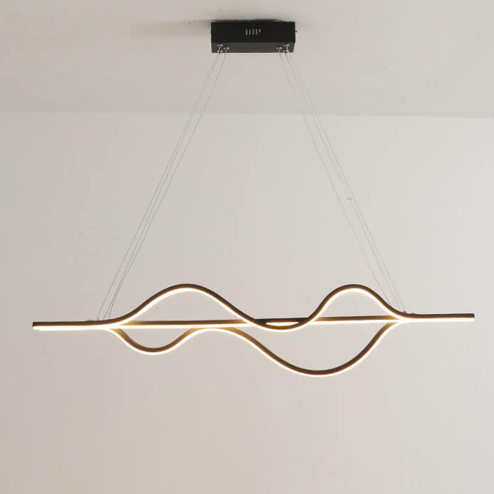 Modern Minimalist Lines LED Island Light Chandelier