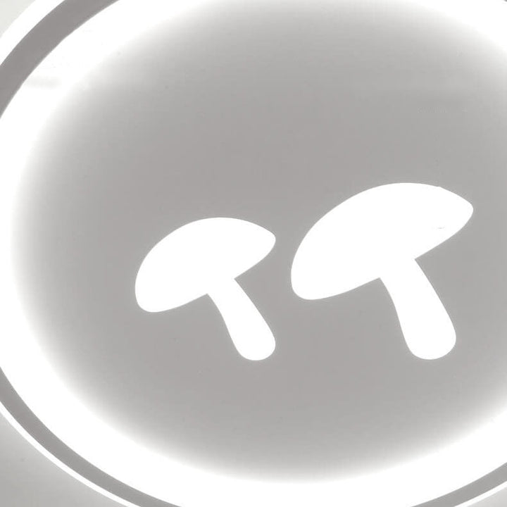 Lampe LED à montage encastré, abat-jour rond moderne en acrylique, motif champignon 