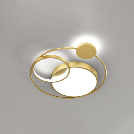Plafonnier encastré à LED en aluminium, cercle moderne et créatif 