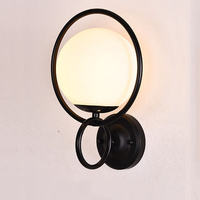 Modern Creative Circle Globe Shade 1-Light Wall Sconce Lamp