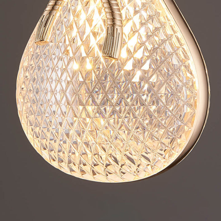 Nordisches Licht Luxus Transparentes Eisen LED Pendelleuchte 