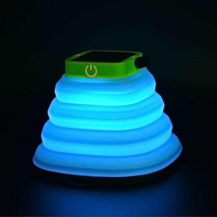 Contemporary Creative Outdoor Solar Folding Cone Waterproof Camping LED Outdoor Light for Outdoor Patio