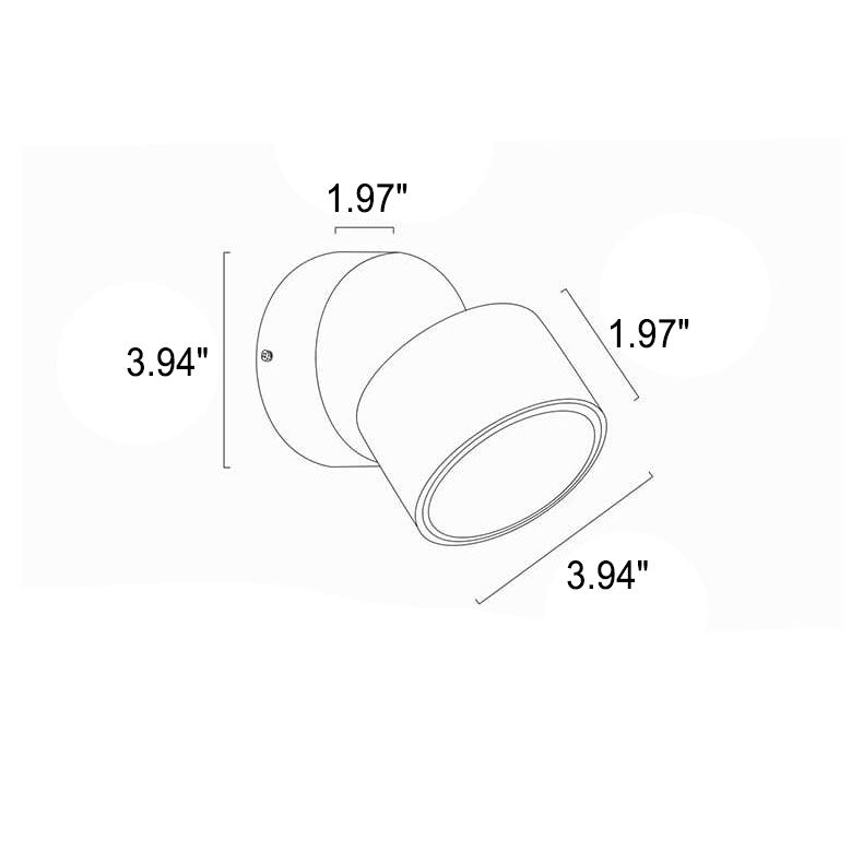 Nordische, minimalistische, runde, drehbare, faltbare LED-Wandleuchte