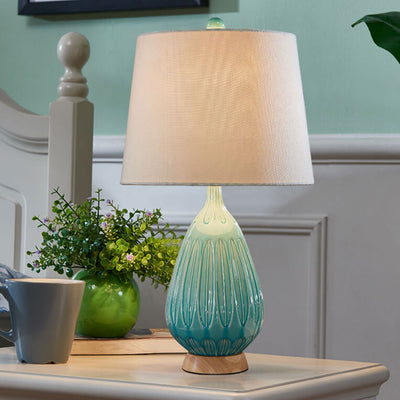 Lampe de Table en Céramique Moderne Minimaliste de Luxe Léger à 1 Lumière 
