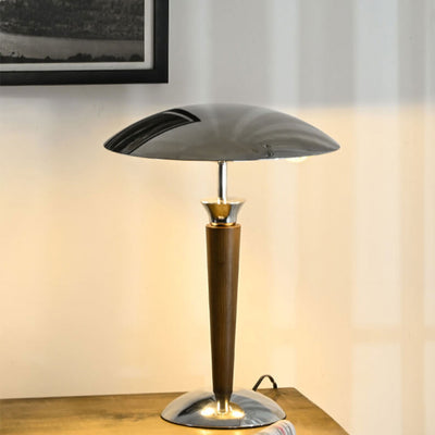 Lampe de table à 1 lumière minimaliste japonaise en bois massif 
