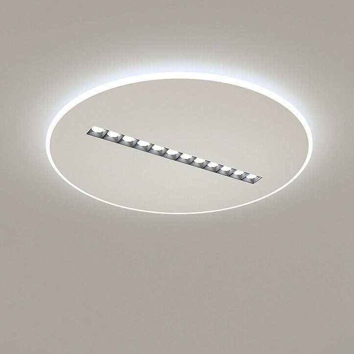 Projecteurs ronds plats simples et modernes, plafonnier à montage encastré à LED 