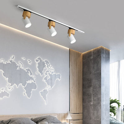 Nordic  Minimalist Track Spotlight 1/3 Light Flush Mount Light