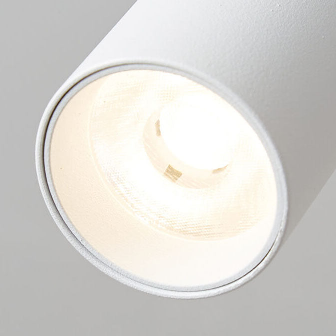 Moderner minimalistischer drehbarer LED-Deckenstrahler aus Eisen und Aluminium zur halbflachen Deckenmontage für das Wohnzimmer 