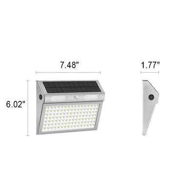 Solarinduktions-Edelstahl-trapezförmige LED-wasserdichte Wandleuchte für den Außenbereich 