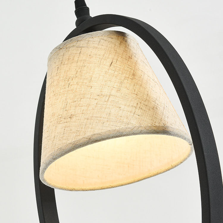 Nordic Minimalist Bird Fabric Circle 1/3 Light Island Light Chandelier