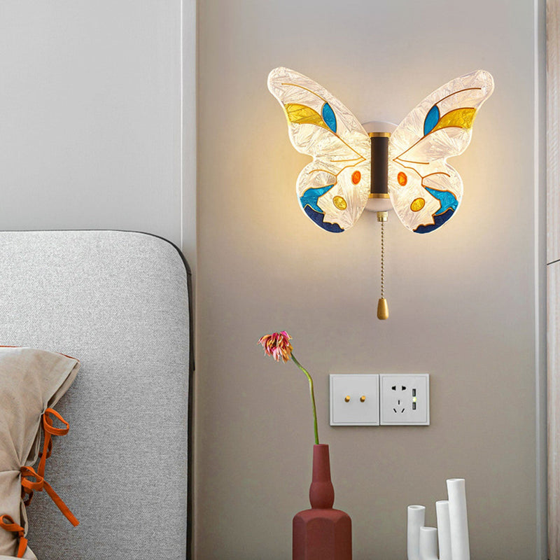 Nordic Creative Emaille Butterfly LED Wandleuchte 