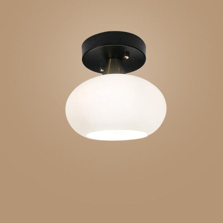 Moderne, minimale, runde Eisenglas-1-Licht-Halbbündig-Einbauleuchte