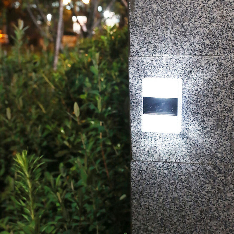 Solar Square Up and Down LED Outdoor Decorative Garden Wall Sconce Lamp