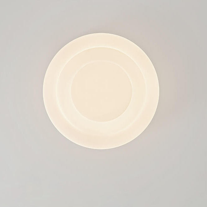 Modern Minimalist PE Swirl Round Iron LED Flush Mount Ceiling Light
