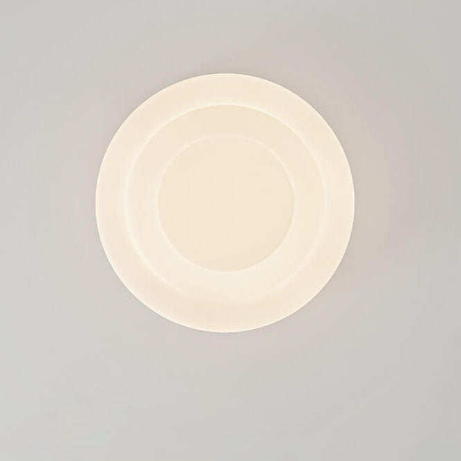 Modern Minimalist PE Swirl Round Iron LED Flush Mount Ceiling Light