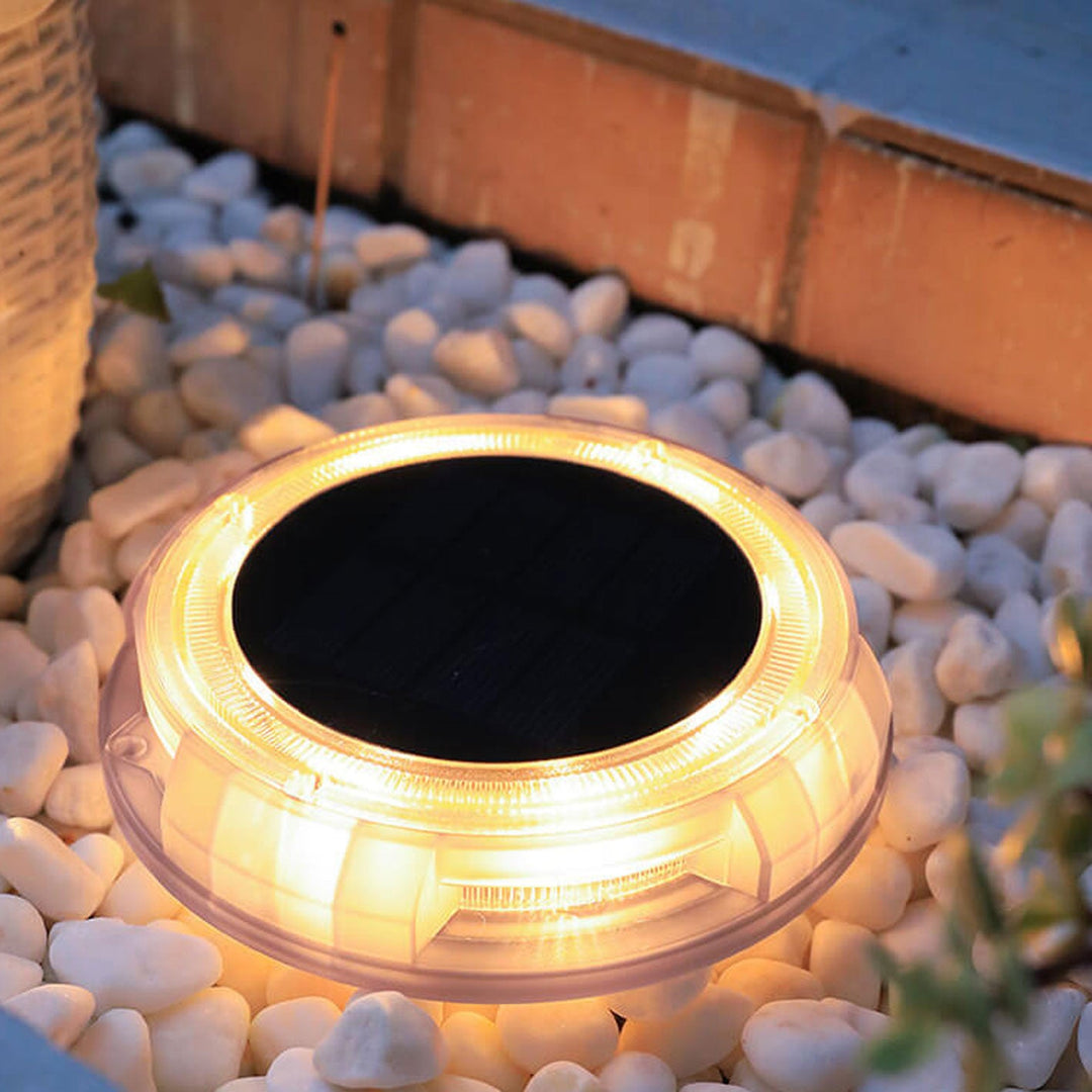 Solar Einfaches Rundes LED Outdoor Wasserdichtes Rasen Eingebettetes Licht 