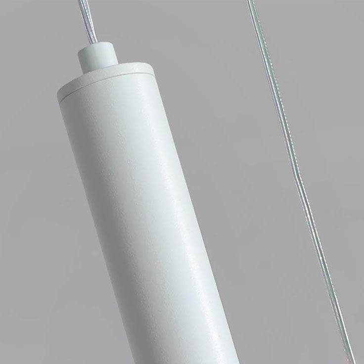 Moderne minimalistische geometrische Aluminium gewellte Linie LED Insel Licht Scheinwerfer Kronleuchter für Wohnzimmer 