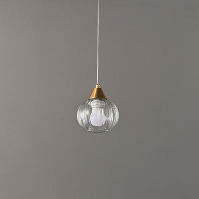 Italian Minimalist Glass Round Metal 1/2 Light Chandelier