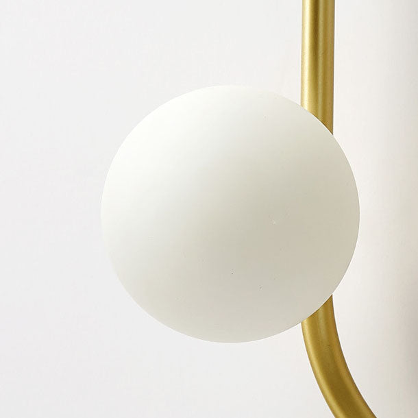 Aplique de pared contemporáneo nórdico de hierro con bola de cristal y aro ovalado de 2 luces para sala de estar 