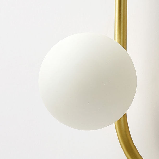 Nordic Creative Glass Ball Oval Ring 2-Licht-Wandleuchte