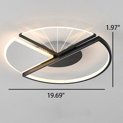 Modern Minimalist Creative Geometric Splicing Design LED Flush Mount Light