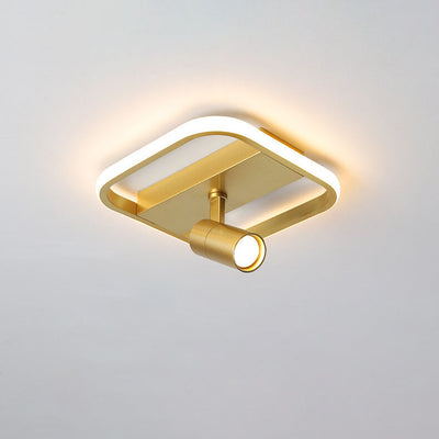 Modern Minimalist Rotating LED Flush Mount Ceiling Light