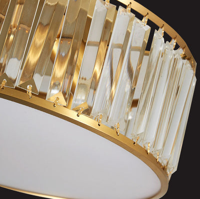 Modern Luxury Crystal Gold Geometric Shape 4/5 Light Semi- Flush Mount Ceiling Light