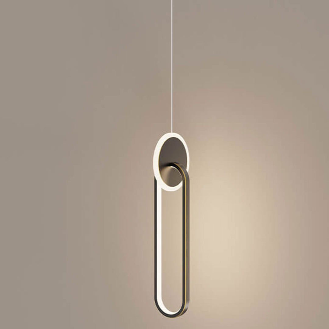 Lámpara colgante LED de 1 luz de cobre minimalista moderna 
