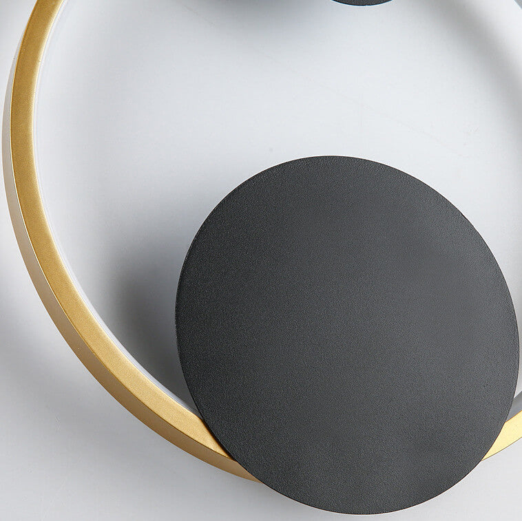 Modern Minimalist Oval Round Ring LED Wall Sconce Lamp
