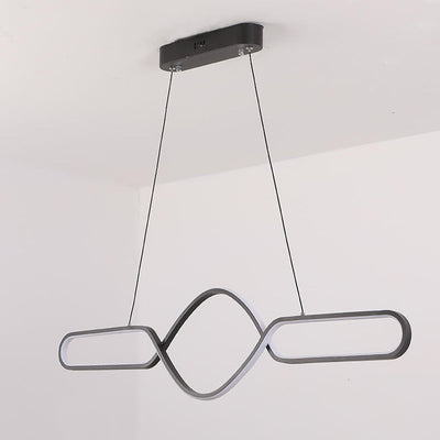 Modern Minimalist Bow Line Island Light LED Chandelier