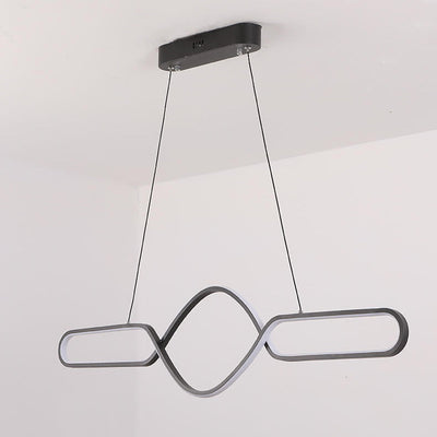 Moderner, minimalistischer Bow Line Island Light LED-Kronleuchter