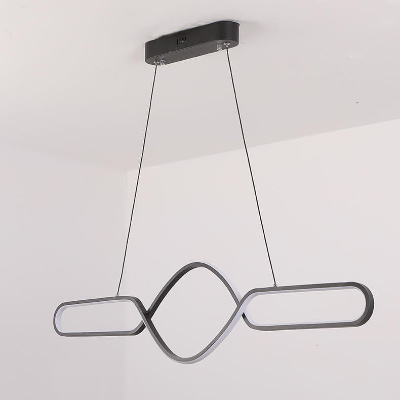 Modern Minimalist Bow Line Island Light LED Chandelier