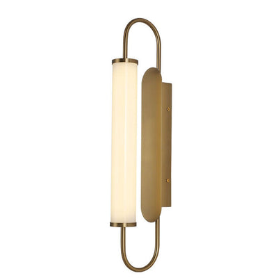 Modern Light Luxury Column Curved Arm LED Wall Sconce Lamp