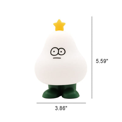 Creative Cartoon Pear Silicone Timing LED Night Light Table Lamp