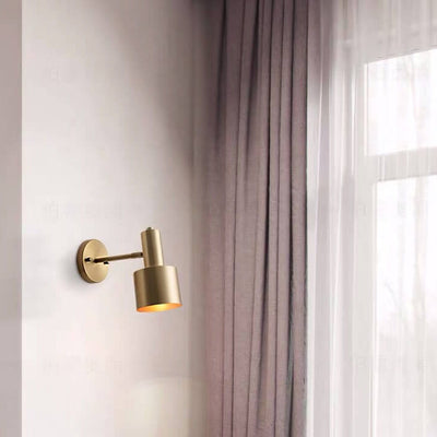 Postmodern All Copper 1-Light Rotatable Wall Sconce Lamps