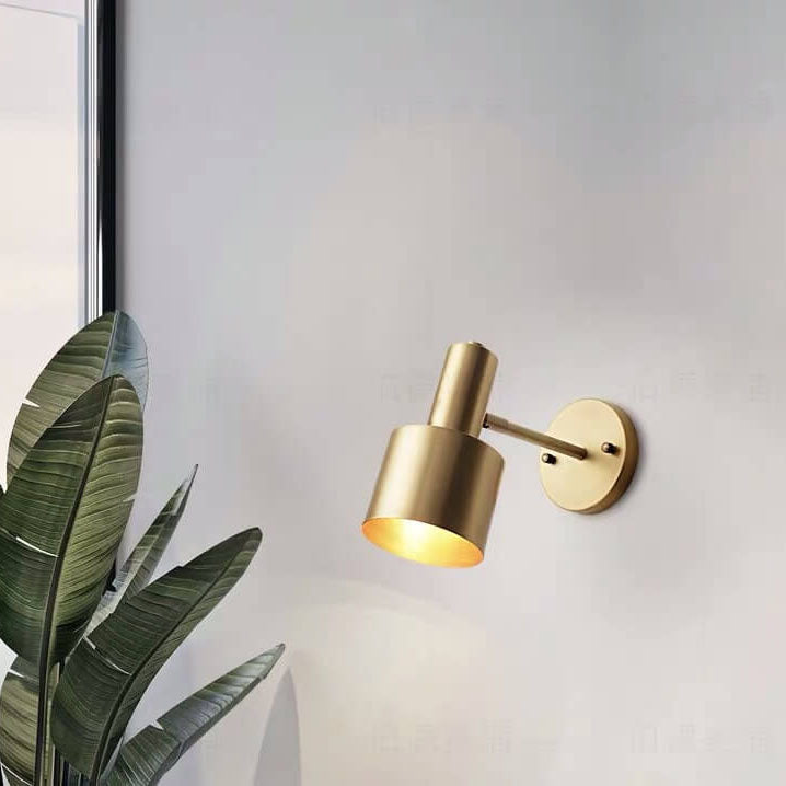 Postmodern All Copper 1-Light Rotatable Wall Sconce Lamps