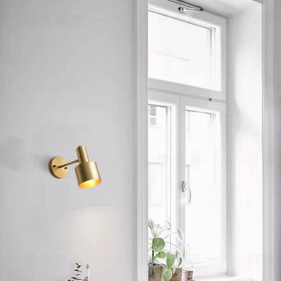 Postmodern All Copper 1-Light Rotatable Wall Sconce Lamps