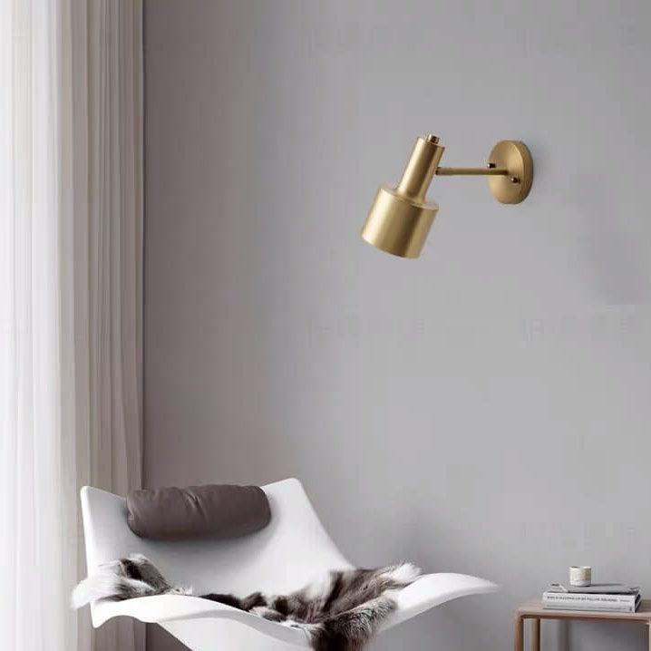 Postmodern All Copper 1-Light Rotatable Wall Sconce Lamps