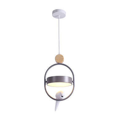 Nordic Creative Bird Ring 1-Light LED Pendant Light