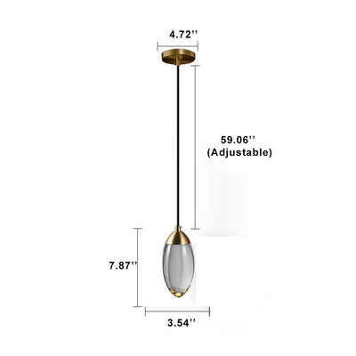 Modern Teardrop  Crystal LED Pendant Light