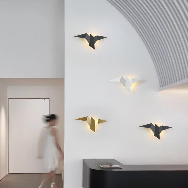 Modern Creative Flying Bird Metal 1-Light LED Wall Sconce Lamps