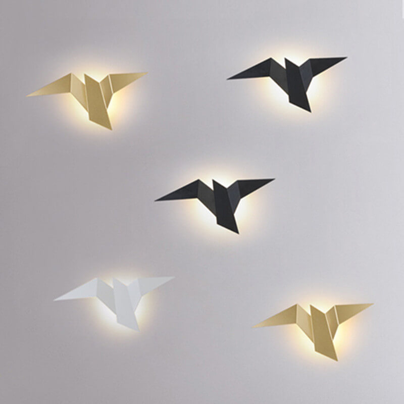 Modern Creative Flying Bird Metal 1-Light LED Wall Sconce Lamps