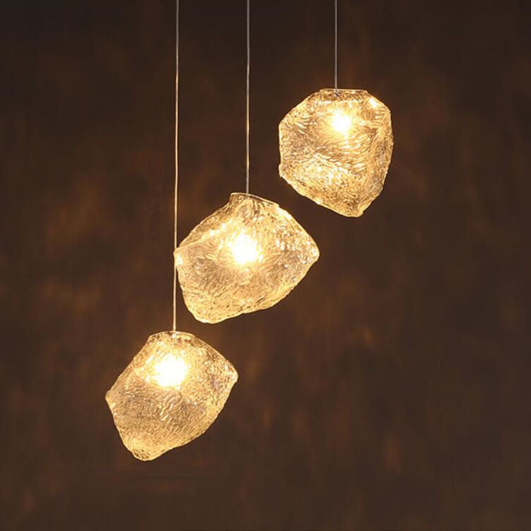 Nordic Creative Ice Cube Glass 1-Light  Pendant Light